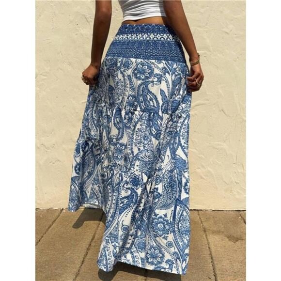 Printed High Waist Maxi Skirt - Picture 2 of 3